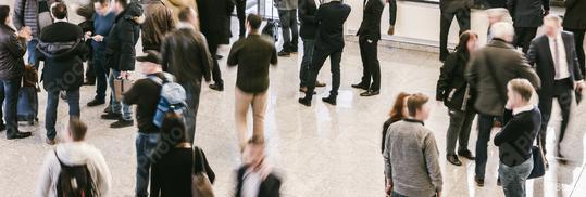 Crowd of anonymous people walking in trade show a hall  : Stock Photo or Stock Video Download rcfotostock photos, images and assets rcfotostock | RC Photo Stock.: