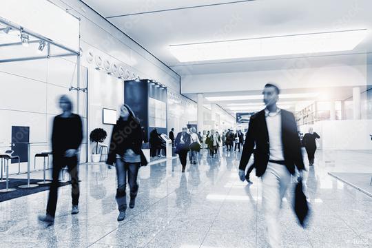 Crowd of anonymous people walking on a trade show  : Stock Photo or Stock Video Download rcfotostock photos, images and assets rcfotostock | RC Photo Stock.: