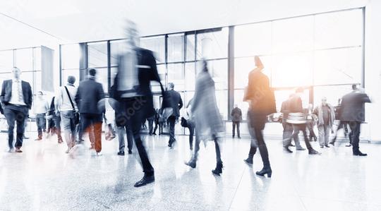 crowd of blurred business people rushing in a trade show hall  : Stock Photo or Stock Video Download rcfotostock photos, images and assets rcfotostock | RC Photo Stock.: