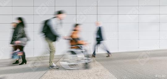 crowd of blurred people with wheelchair driver  : Stock Photo or Stock Video Download rcfotostock photos, images and assets rcfotostock | RC Photo Stock.: