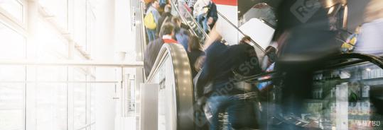crowd of people rushing on a escalator in a shopping center  : Stock Photo or Stock Video Download rcfotostock photos, images and assets rcfotostock | RC Photo Stock.: