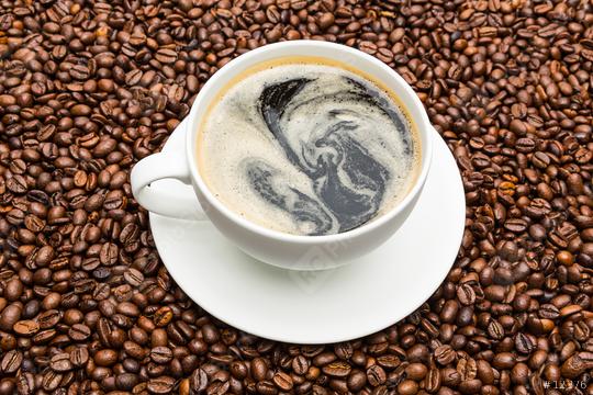 cup of coffee on beans  : Stock Photo or Stock Video Download rcfotostock photos, images and assets rcfotostock | RC Photo Stock.: