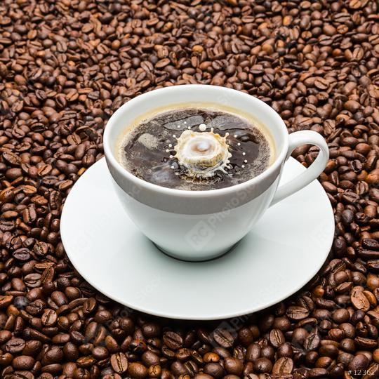 cup of coffee with a milk drop  : Stock Photo or Stock Video Download rcfotostock photos, images and assets rcfotostock | RC Photo Stock.: