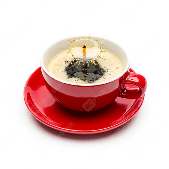 cup of coffee with a splash on white  : Stock Photo or Stock Video Download rcfotostock photos, images and assets rcfotostock | RC Photo Stock.: