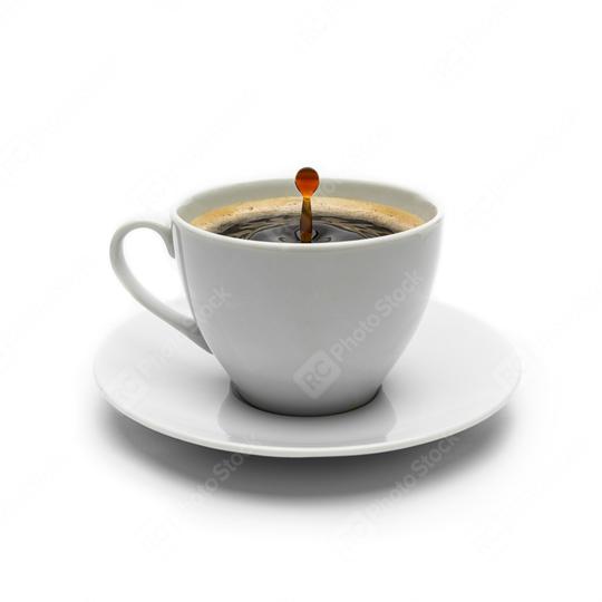 cup of coffee with drop impact  : Stock Photo or Stock Video Download rcfotostock photos, images and assets rcfotostock | RC Photo Stock.: