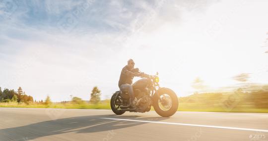 custom motorbike riding on the road. having fun driving the empty road on a motorcycle tour journey. copyspace for your individual text.  : Stock Photo or Stock Video Download rcfotostock photos, images and assets rcfotostock | RC Photo Stock.: