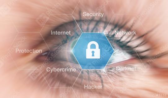 Cyber security concept - human eye  : Stock Photo or Stock Video Download rcfotostock photos, images and assets rcfotostock | RC Photo Stock.: