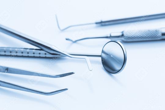 Dentist basic cutlery instruments mirror sonde tweezers  : Stock Photo or Stock Video Download rcfotostock photos, images and assets rcfotostock | RC Photo Stock.: