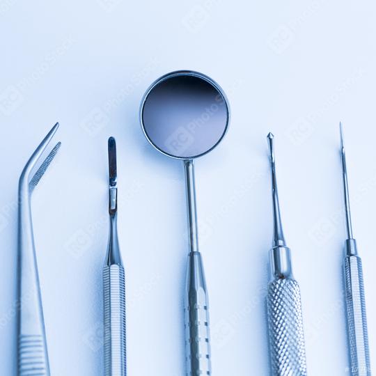 Dentist basic cutlery instruments tools, mirror, tweezers, sonde, tamper caries  : Stock Photo or Stock Video Download rcfotostock photos, images and assets rcfotostock | RC Photo Stock.: