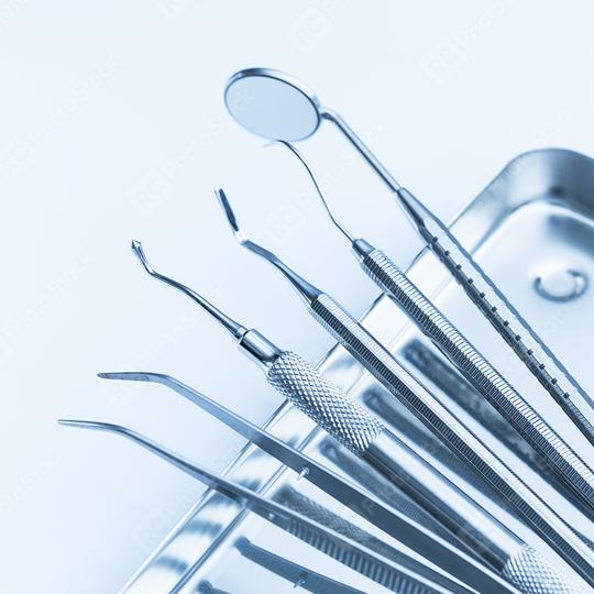 dentist basic cutlery on a tray dental medicine   : Stock Photo or Stock Video Download rcfotostock photos, images and assets rcfotostock | RC Photo Stock.: