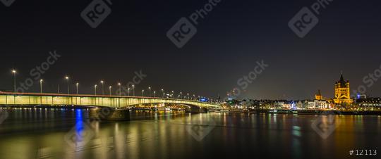Deutzer bridge at night in cologne panorama  : Stock Photo or Stock Video Download rcfotostock photos, images and assets rcfotostock | RC Photo Stock.: