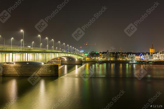 Deutzer bridge in cologne at night  : Stock Photo or Stock Video Download rcfotostock photos, images and assets rcfotostock | RC Photo Stock.: