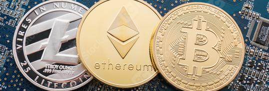 Digital cryptocurrencys Bitcoin, Ethereum, Litecoin  : Stock Photo or Stock Video Download rcfotostock photos, images and assets rcfotostock | RC Photo Stock.: