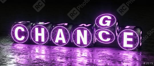 digital text dice on ground form the words change and chance  : Stock Photo or Stock Video Download rcfotostock photos, images and assets rcfotostock | RC Photo Stock.:
