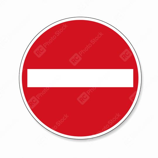 Do not enter blank sign. German traffic sign Warning red circle icon of entry on white background. Vector illustration. Eps 10 vector file.  : Stock Photo or Stock Video Download rcfotostock photos, images and assets rcfotostock | RC Photo Stock.: