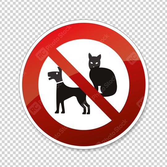Do not enter with dogs and cats. Dogs, Cats or pets not allowed in this area, prohibition sign on checked transparent background. Vector illustration. Eps 10 vector file.  : Stock Photo or Stock Video Download rcfotostock photos, images and assets rcfotostock | RC-Photo-Stock.: