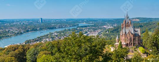 Drachenburg Castle Panorama at Bonn  : Stock Photo or Stock Video Download rcfotostock photos, images and assets rcfotostock | RC Photo Stock.: