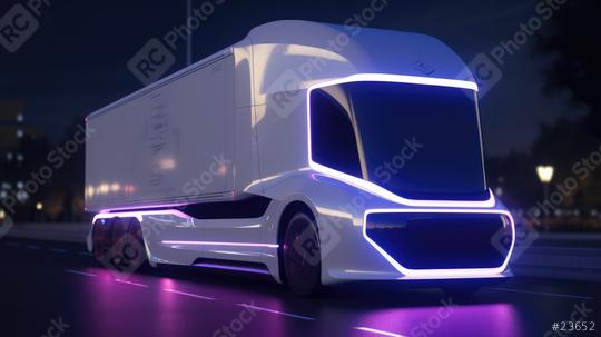 Driverless autonomous car on the road. Futuristic transport concept, Generative AI  : Stock Photo or Stock Video Download rcfotostock photos, images and assets rcfotostock | RC Photo Stock.: