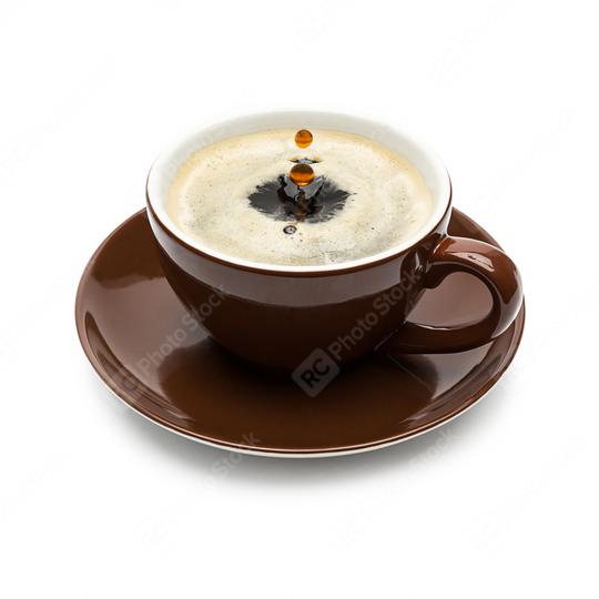 Drop falling into a cup of coffee  : Stock Photo or Stock Video Download rcfotostock photos, images and assets rcfotostock | RC Photo Stock.: