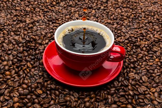 drop of coffee on beans  : Stock Photo or Stock Video Download rcfotostock photos, images and assets rcfotostock | RC Photo Stock.: