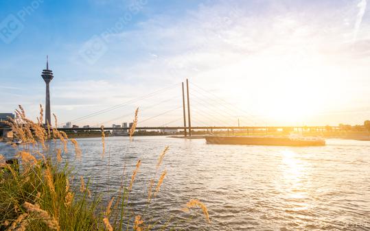 Duesseldorf skyline at sunrise at the rhine, germany  : Stock Photo or Stock Video Download rcfotostock photos, images and assets rcfotostock | RC Photo Stock.: