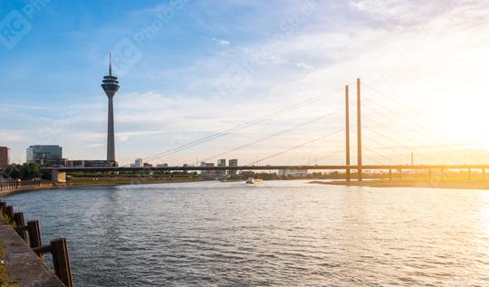 Duesseldorf summer sunset skyline  : Stock Photo or Stock Video Download rcfotostock photos, images and assets rcfotostock | RC Photo Stock.: