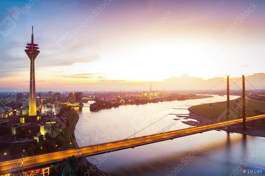 dusseldorf areal view at night  : Stock Photo or Stock Video Download rcfotostock photos, images and assets rcfotostock | RC Photo Stock.: