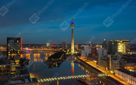 Dusseldorf at night, germany  : Stock Photo or Stock Video Download rcfotostock photos, images and assets rcfotostock | RC Photo Stock.: