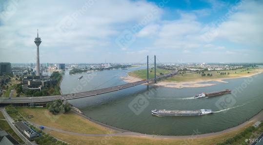 Dusseldorf at the rhine shore on a cloudy day panorama  : Stock Photo or Stock Video Download rcfotostock photos, images and assets rcfotostock | RC Photo Stock.: