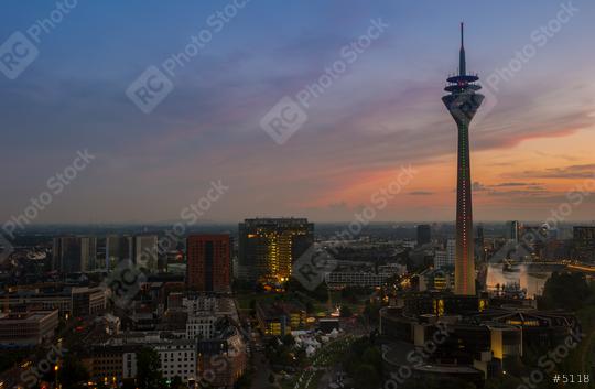 Dusseldorf cityscape at night, germany  : Stock Photo or Stock Video Download rcfotostock photos, images and assets rcfotostock | RC Photo Stock.: