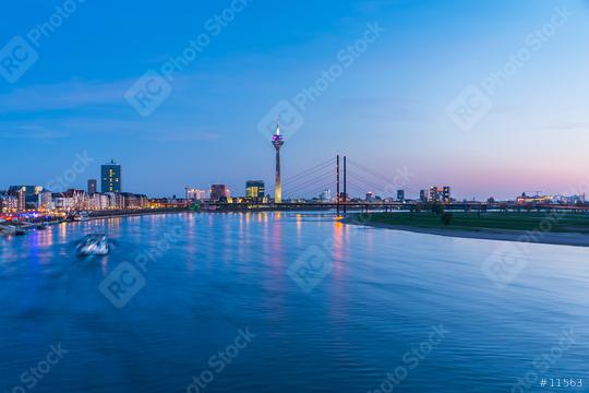 Dusseldorf cityscape at the rhine river on sunset  : Stock Photo or Stock Video Download rcfotostock photos, images and assets rcfotostock | RC Photo Stock.:
