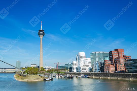 Dusseldorf cityscape with view on media harbor  : Stock Photo or Stock Video Download rcfotostock photos, images and assets rcfotostock | RC Photo Stock.: