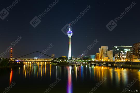 Dusseldorf media harbor at night  : Stock Photo or Stock Video Download rcfotostock photos, images and assets rcfotostock | RC Photo Stock.: