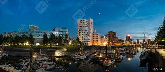 dusseldorf media harbor at night panorama  : Stock Photo or Stock Video Download rcfotostock photos, images and assets rcfotostock | RC Photo Stock.: