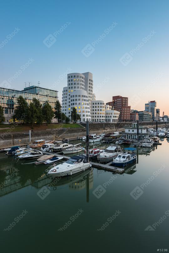 Dusseldorf media harbor at sunset  : Stock Photo or Stock Video Download rcfotostock photos, images and assets rcfotostock | RC Photo Stock.: