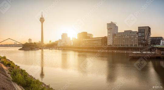 dusseldorf media harbor panorama at sunrise  : Stock Photo or Stock Video Download rcfotostock photos, images and assets rcfotostock | RC Photo Stock.: