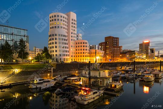 dusseldorf medienhafen at night  : Stock Photo or Stock Video Download rcfotostock photos, images and assets rcfotostock | RC Photo Stock.: