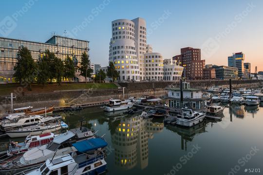 Dusseldorf Medienhafen in the soft evening light, Nordrhein-Westfalen, Germany, Europe  : Stock Photo or Stock Video Download rcfotostock photos, images and assets rcfotostock | RC Photo Stock.: