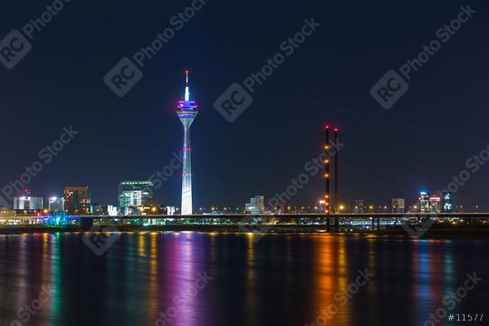 Dusseldorf night skyline  : Stock Photo or Stock Video Download rcfotostock photos, images and assets rcfotostock | RC Photo Stock.:
