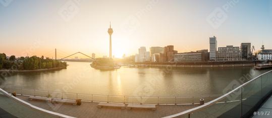 dusseldorf panorama at sunset  : Stock Photo or Stock Video Download rcfotostock photos, images and assets rcfotostock | RC Photo Stock.: