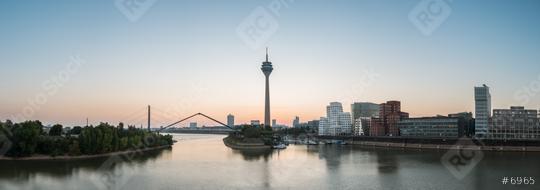 Dusseldorf Skyline at the morning panorama  : Stock Photo or Stock Video Download rcfotostock photos, images and assets rcfotostock | RC Photo Stock.: