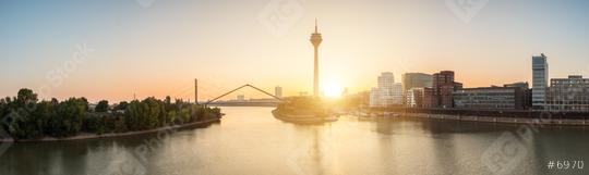 dusseldorf skyline panorama at sunrise  : Stock Photo or Stock Video Download rcfotostock photos, images and assets rcfotostock | RC Photo Stock.:
