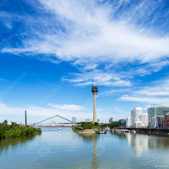 Dusseldorf skyline view at the media harbor at summer  : Stock Photo or Stock Video Download rcfotostock photos, images and assets rcfotostock | RC Photo Stock.: