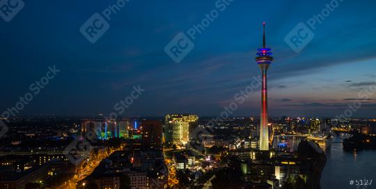 Dusseldorf Sykline view at night, germany  : Stock Photo or Stock Video Download rcfotostock photos, images and assets rcfotostock | RC Photo Stock.: