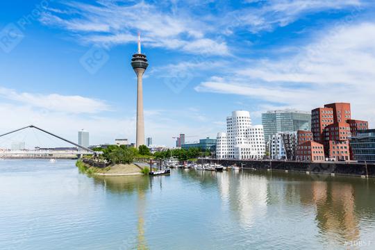 dusseldorf zollhof skyline at summer  : Stock Photo or Stock Video Download rcfotostock photos, images and assets rcfotostock | RC Photo Stock.: