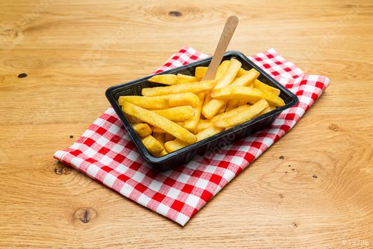 Dutch fries in a shell on a tablecloth  : Stock Photo or Stock Video Download rcfotostock photos, images and assets rcfotostock | RC Photo Stock.:
