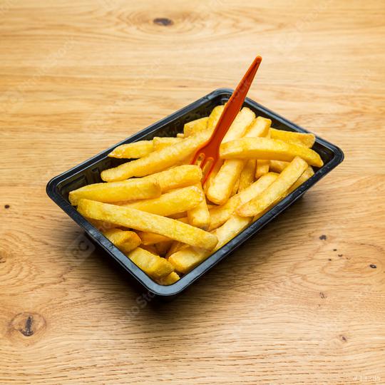 Dutch fries in a shell with fork  : Stock Photo or Stock Video Download rcfotostock photos, images and assets rcfotostock | RC Photo Stock.:
