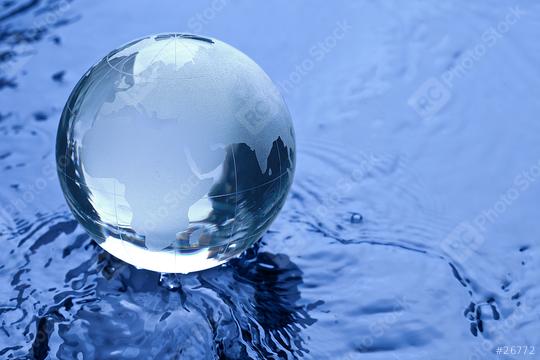 earth globe in water  : Stock Photo or Stock Video Download rcfotostock photos, images and assets rcfotostock | RC Photo Stock.: