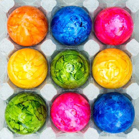 easter eggs from the farm in a egg box  : Stock Photo or Stock Video Download rcfotostock photos, images and assets rcfotostock | RC Photo Stock.: