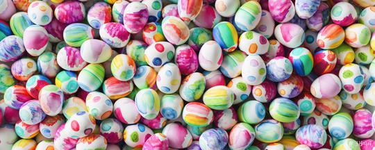 Easter eggs painted with water color for Easter as a panorama background  : Stock Photo or Stock Video Download rcfotostock photos, images and assets rcfotostock | RC Photo Stock.: